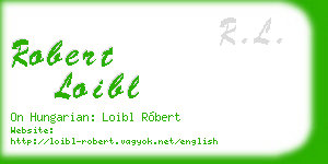 robert loibl business card