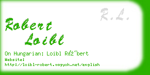 robert loibl business card